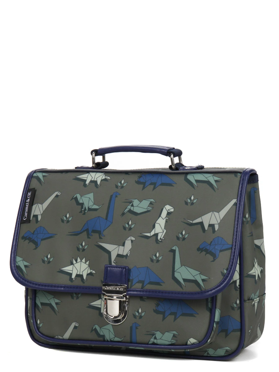 Mini Cartable Caramel & Cie Dinogami 32 Cm 1 Mini Cartable Caramel & Cie Dinogami 32 Cm