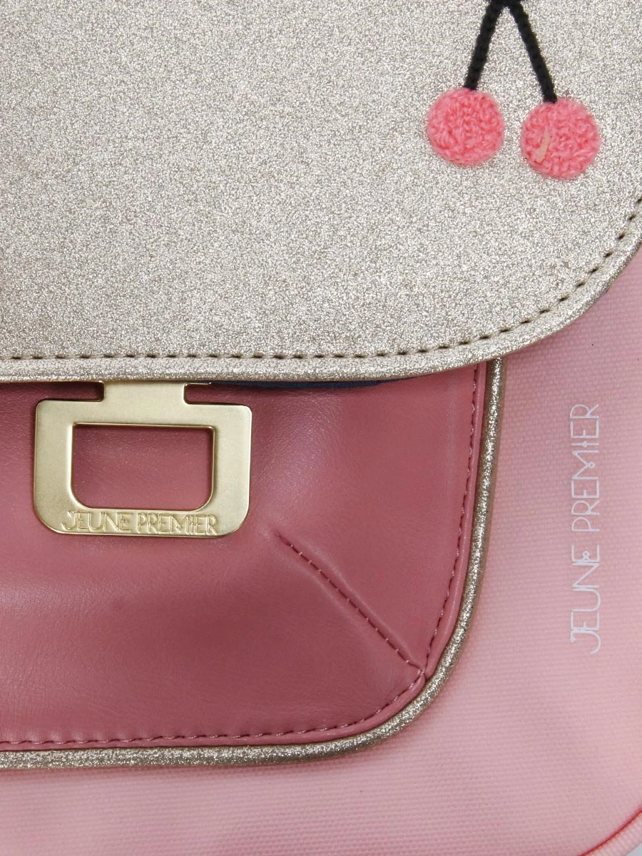 Cartable Jeune Premier It Bag Midi Cherry Pompon 38 Cm 4 Cartable Jeune Premier It Bag Midi Cherry Pompon 38 Cm – Image 4