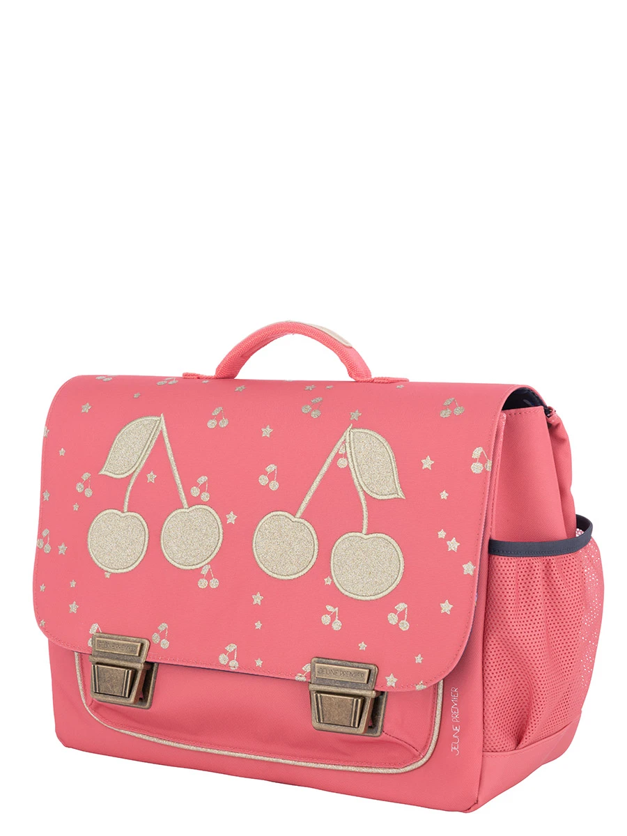 Cartable Jeune Premier It Bag Midi Cherry Glitter Pink 38 Cm 1 Cartable Jeune Premier It Bag Midi Cherry Glitter Pink 38 Cm