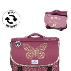 Cartable Réversible Pol Fox Butterfly 38 Cm -Promos Voyage Sac Boutique cartables scolaires pol fox 841751z