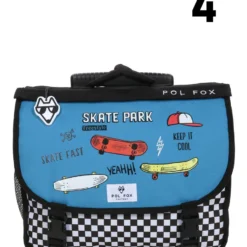 Cartable à Roulettes Réversible Pol Fox Skate 2 - 38 Cm -Promos Voyage Sac Boutique cartables scolaires pol fox 842595z
