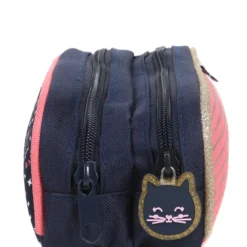 Trousse Chaton - 2 Compartiments -Promos Voyage Sac Boutique trousse scolaire dessins animes 865227z